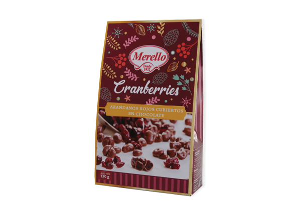 Cranberry Natural Cubierto en Chocolate Leche 120g