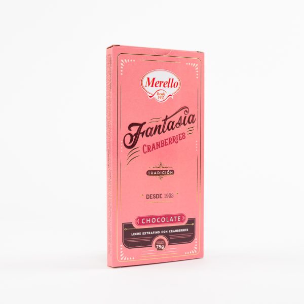 Barra Fantasía Chocolate y Cranberries 75g