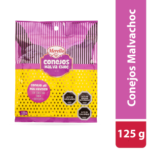 Conejos MalvaChoc Merello 125 g – Malva Cubiertos de Chocolate en Bolsa