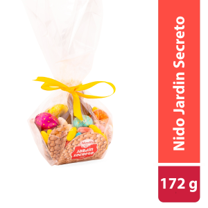 Nido Jardín Secreto Merello 172 g – Conejo de Malva, chocolates y caramelos Pascua.